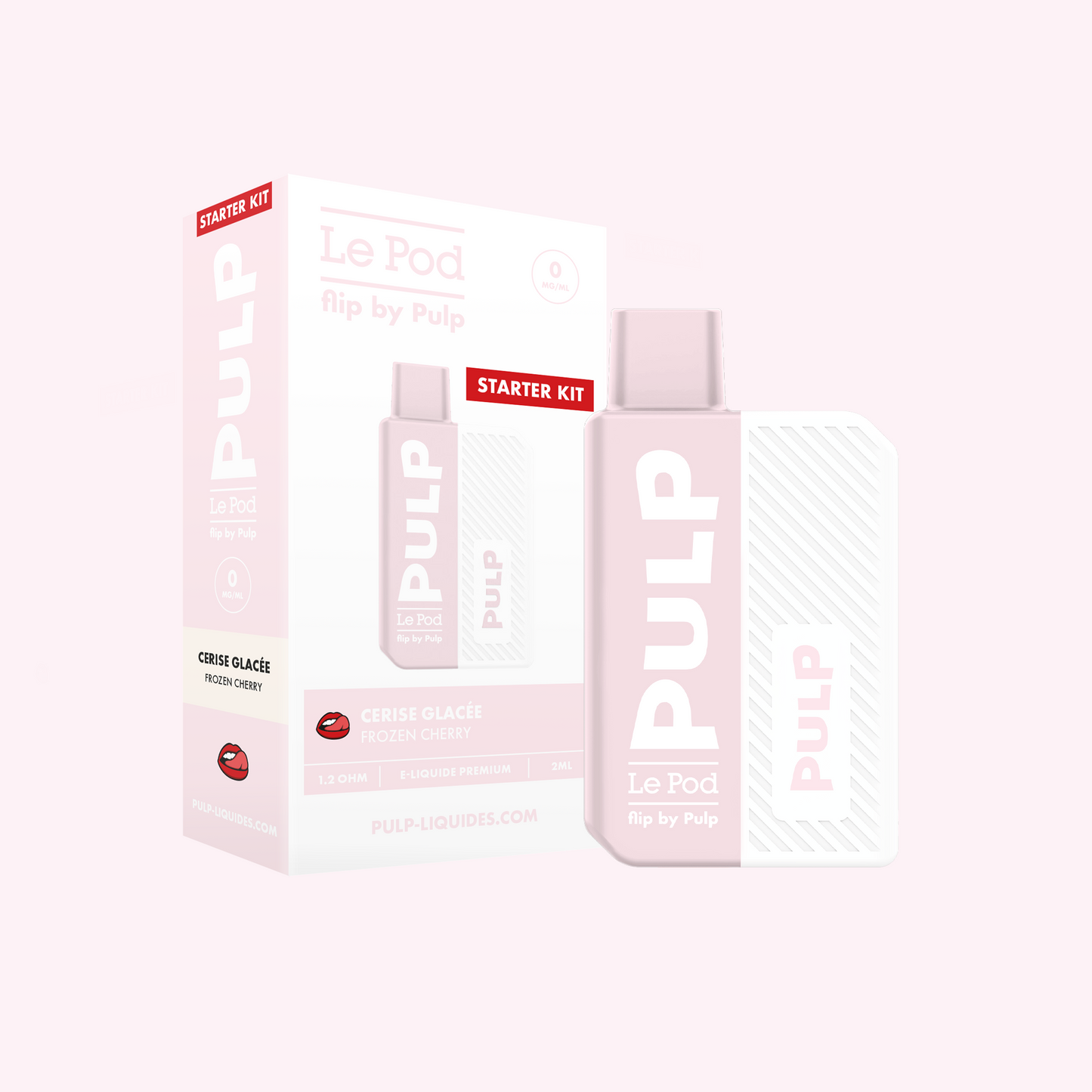 Starter Kit Cerise Glacée 2ml Pod Flip Pulp