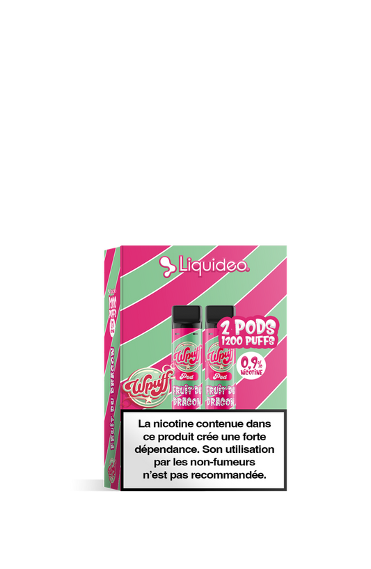 2 Pods Wpuff 1200 Fruit Du Dragon Liquideo