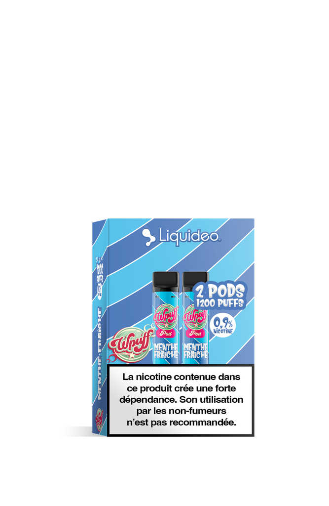 2 Pods Wpuff 1200 Menthe Fraîche Liquideo