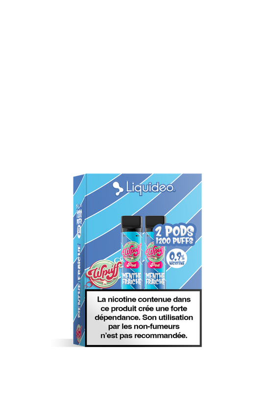 2 Pods Wpuff 1200 Menthe Fraîche Liquideo