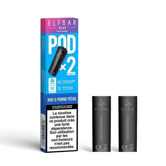 2 Pod Baie et pomme pêche- 4in1 - 20mg  - Elfbar